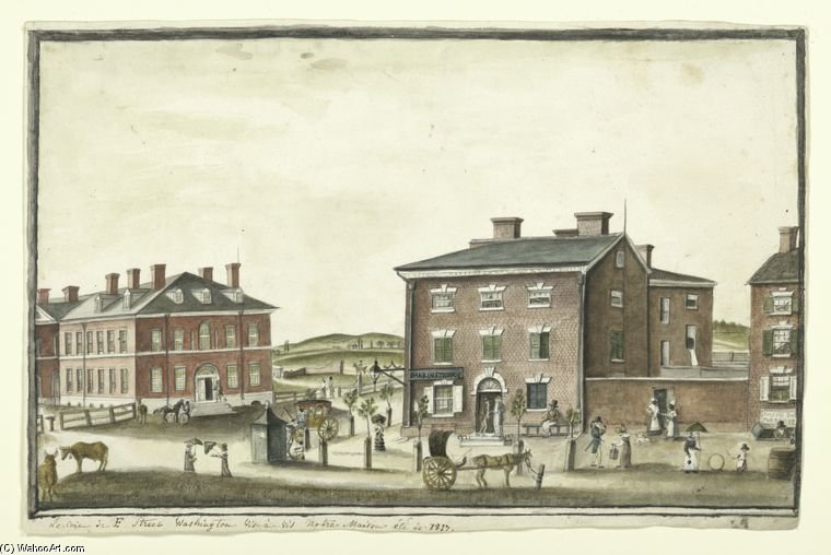 The Corner Of F. Street Washington Vis-à-vis Our House — Anne Marguerite Hyde De Neuville