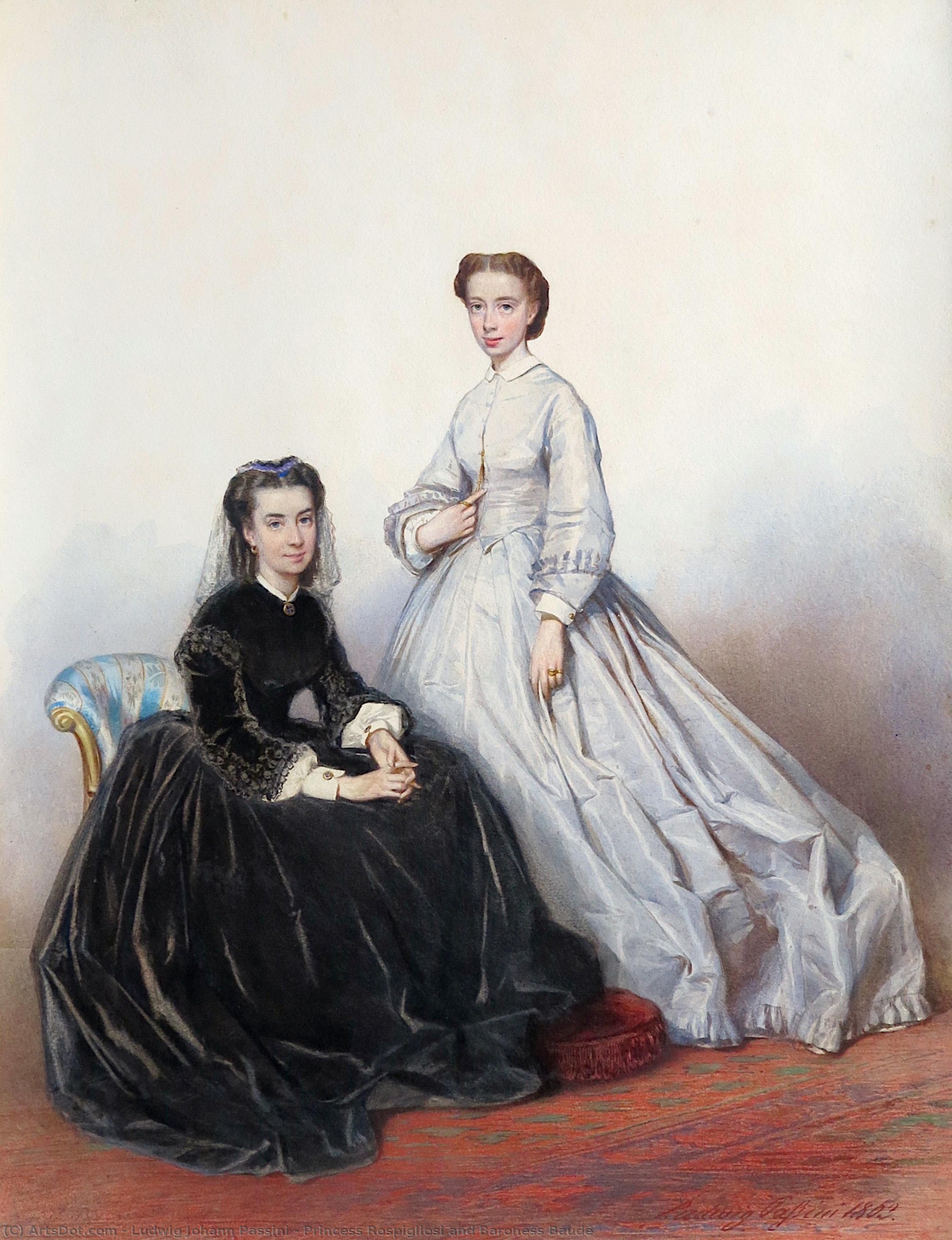 Princess Rospigliosi And Baroness Baude — Ludwig Johann Passini