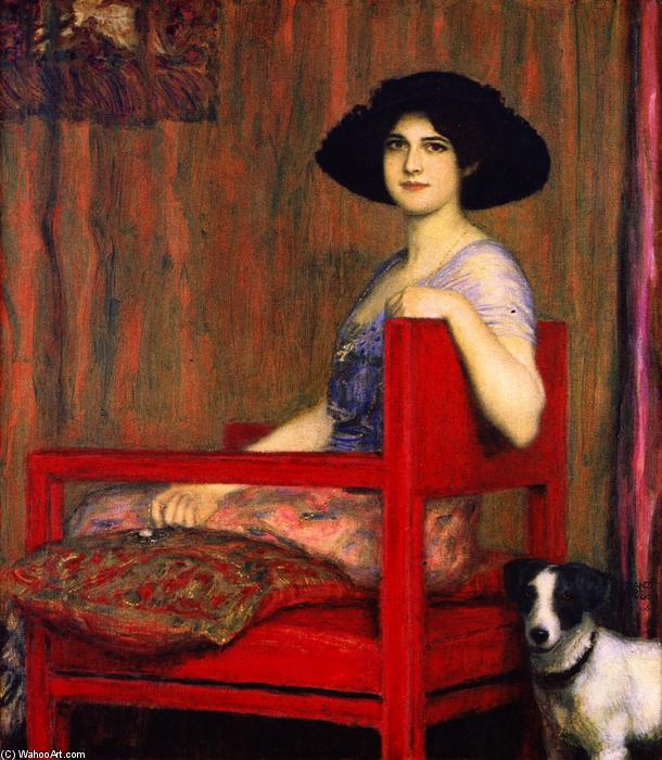 Mary In A Red Chair — Franz Ritter Von Stuck