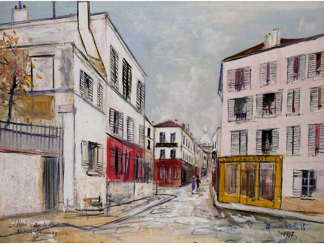 Sacré-coeur De Montmartre And Rue Norvins — Maurice Utrillo