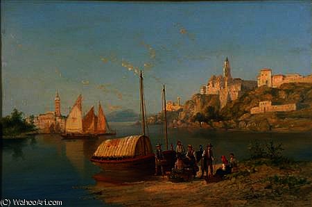 An Italian Lake View — William Raymond Dommersen