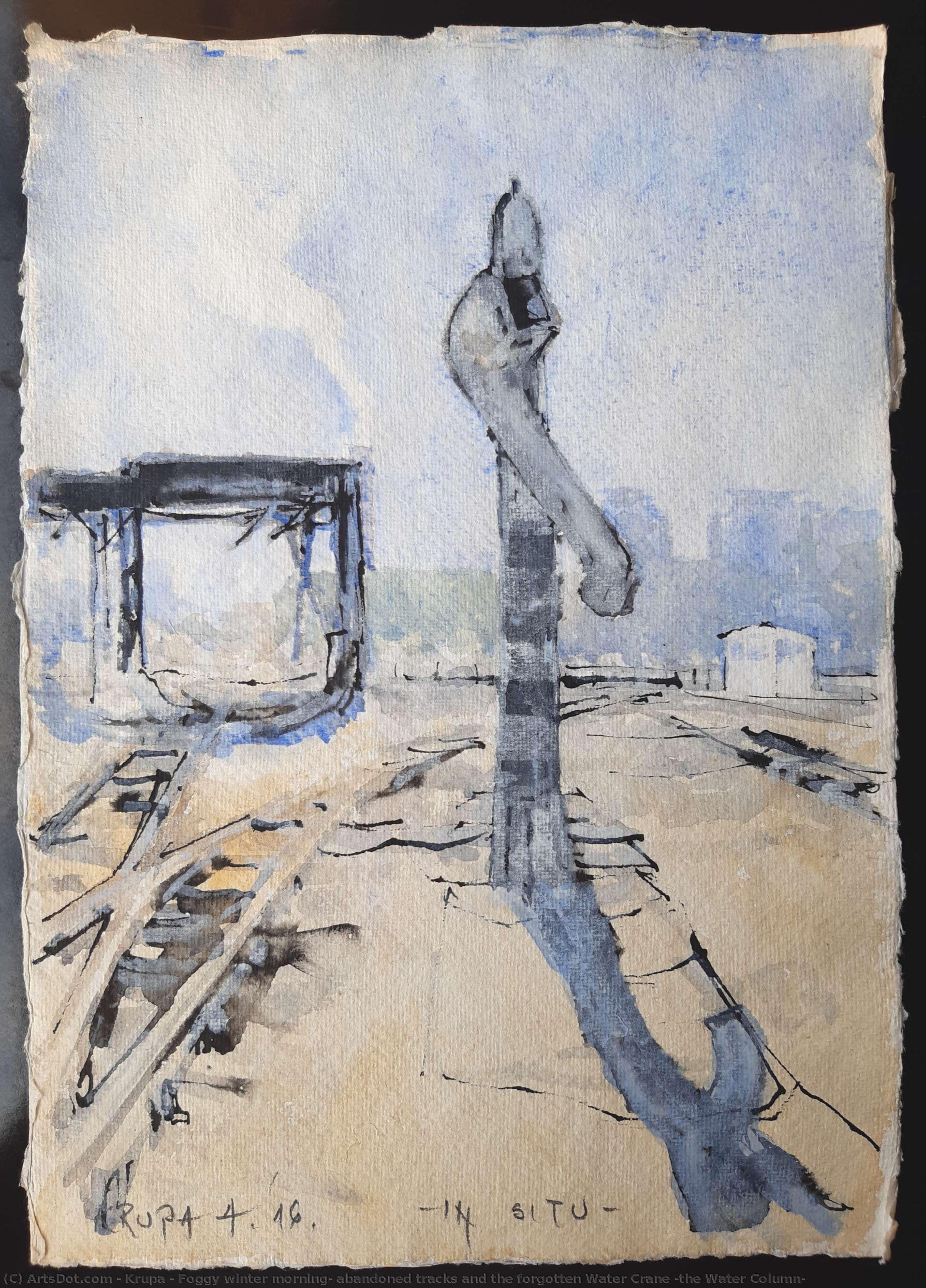 Foggy Winter Morning, Abandoned Tracks And The Forgotten Water Crane (the Water Column) — Krupa