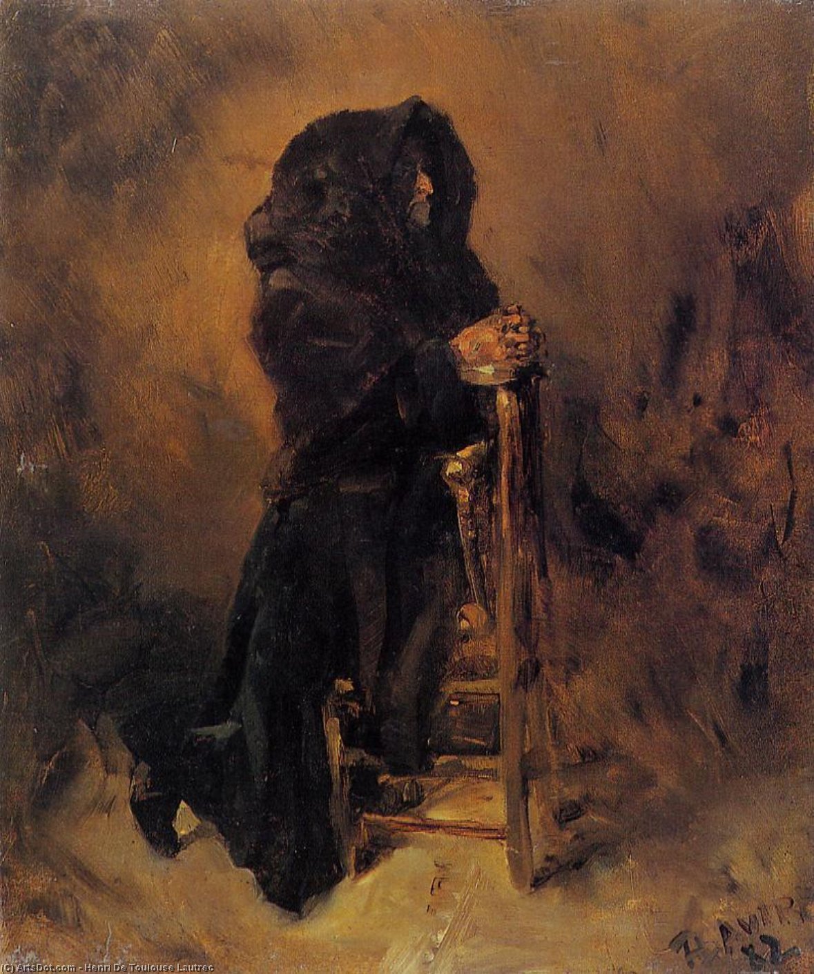 Woman In Prayer — Comte Henri Marie Raymond De Toulouse-lautrec-monfa