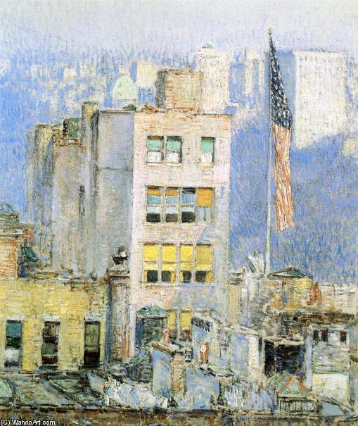 The Flag, Fifth Avenue — Frederick Childe Hassam