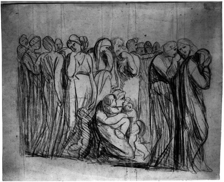 Weeping Women And Children. Study For The Accusation Of Susannah — George Romney