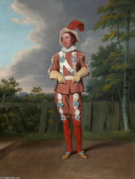 Thomas Collins As Slender In 'the Merry Wives Of Windsor' By Shakespeare, Drury Lane — Samuel De Wilde