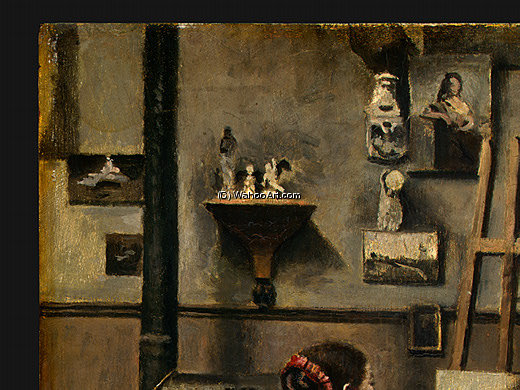 The Artist's Studio (detail 1) - — Jean-baptiste-camille Corot