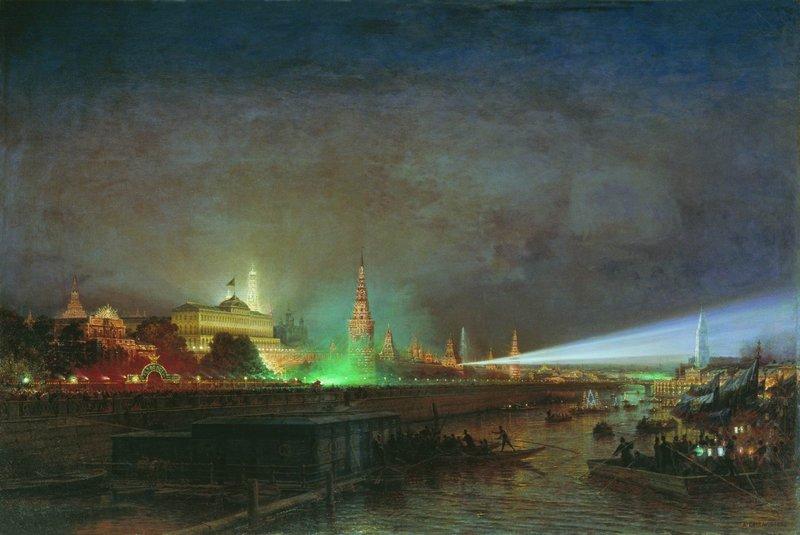 The Moscow Kremlin At Night — Alexei Petrovich Bogoliubov
