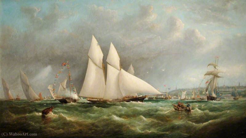 'the Cambria', Winner Of The Town Cup Rvyc Regatta, (1868) — Arthur Wellington Fowles