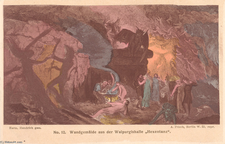 Wandgemälde Aus Der Walpurgishalle ''hexentanz'' — Hermann Hendrich