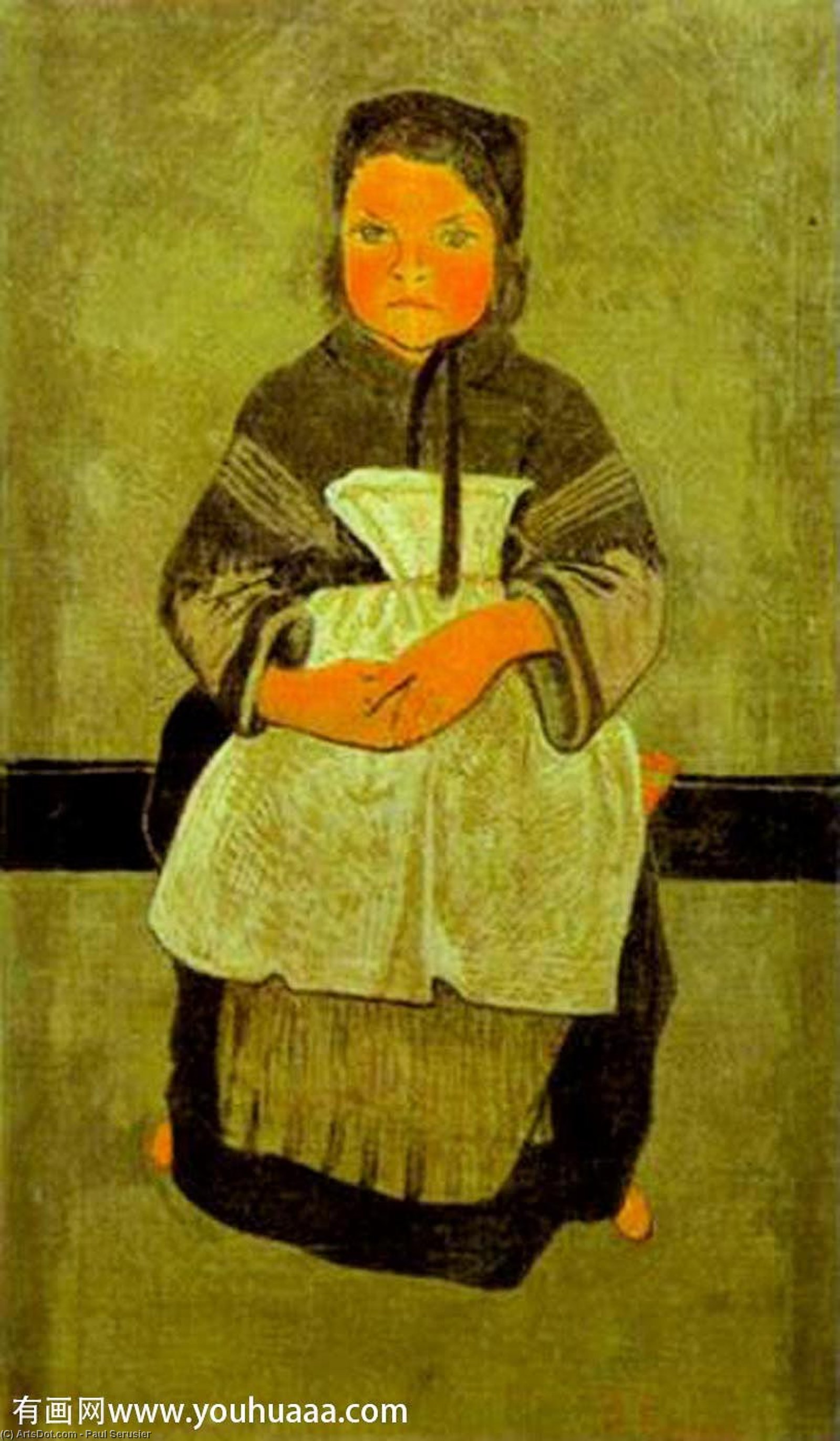 Little Breton Girl Seated (portrait Of Marie Francisaille) — Paul Sérusier