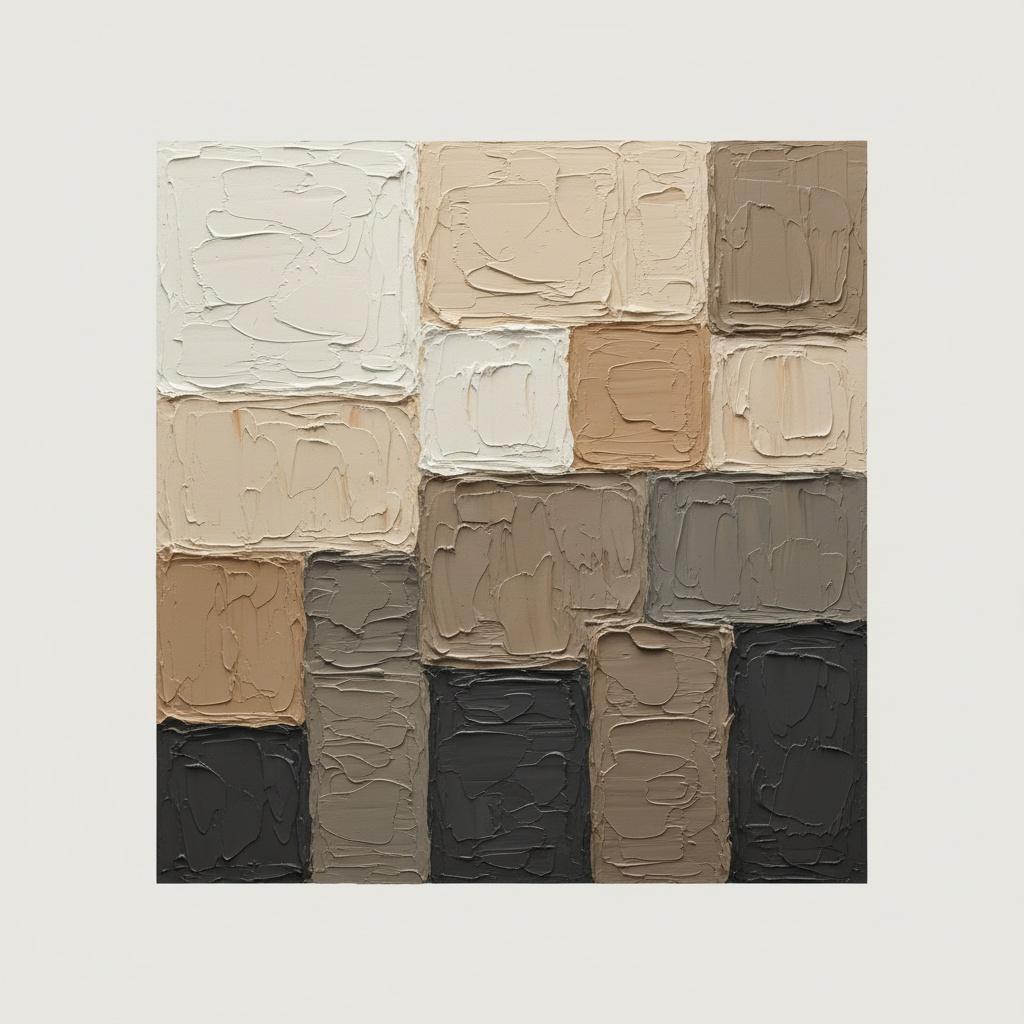 Monolithic Fragments In Earth And Shadow: A Singular Sculptural Study In Impasto — Laurent Fabre