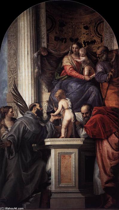 Enthroned Madonna And Child, With The Infant St John The Baptist And Saints — Paolo Veronese