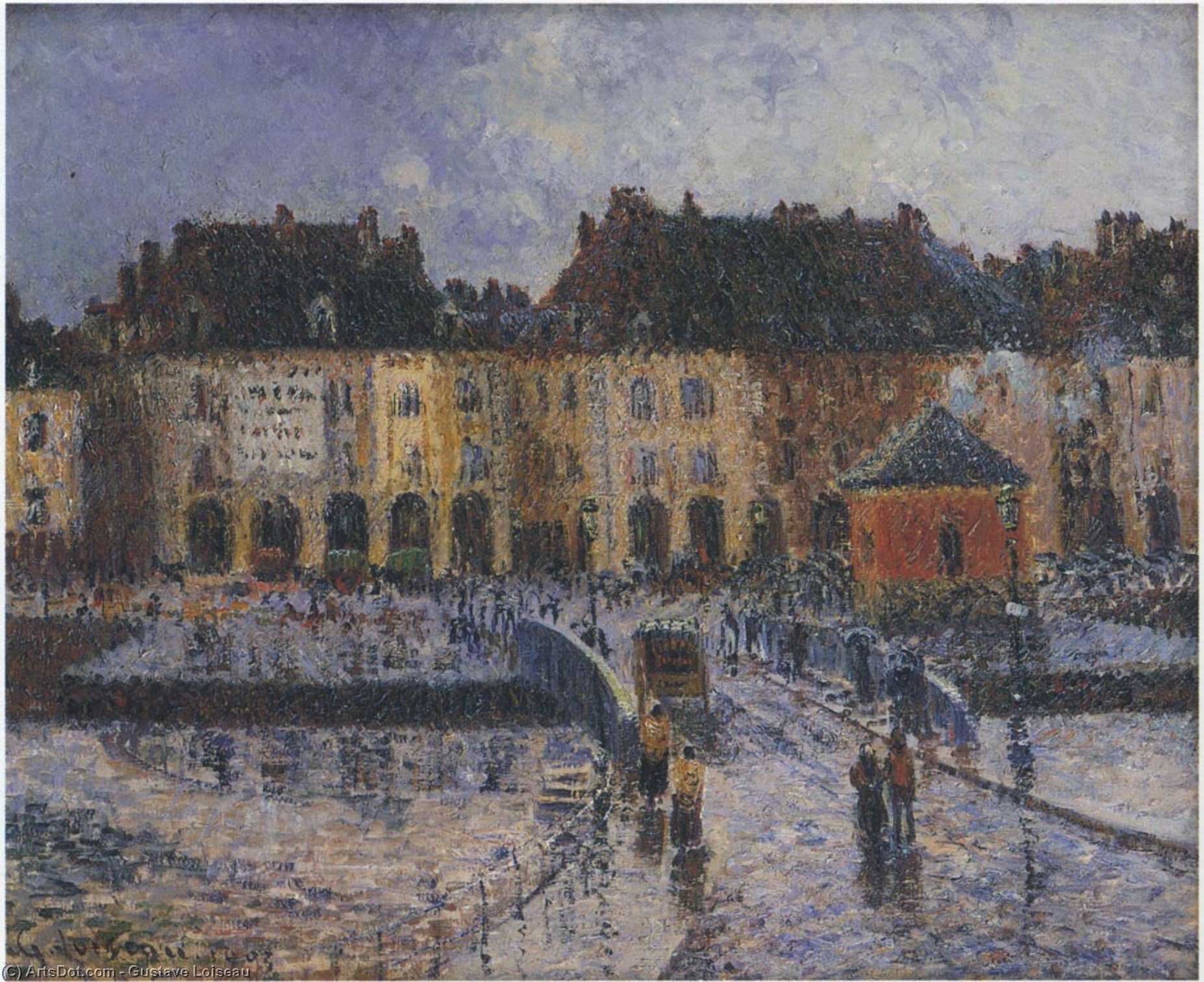 Fish Market At The Port Of Dieppe — Gustave Loiseau