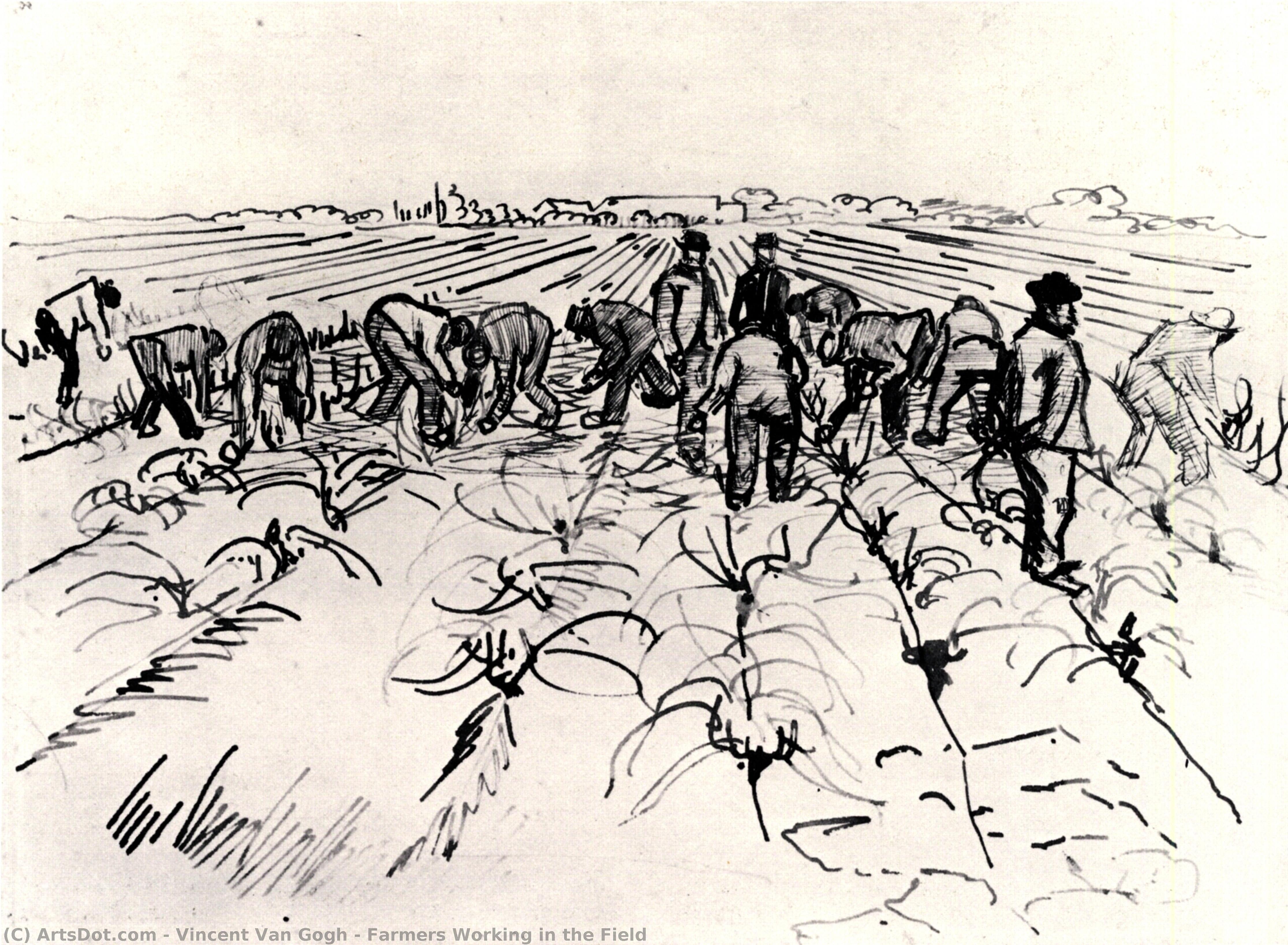 Bauern Beim Feldarbeit — Vincent Willem Van Gogh