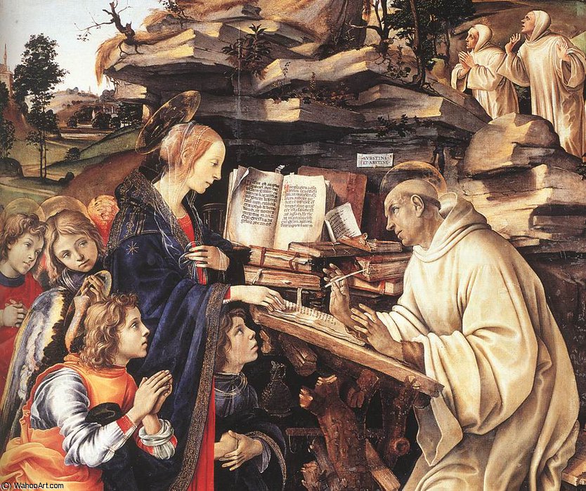 Of The Virgin To St Bernard (detail) — Filippino Lippi