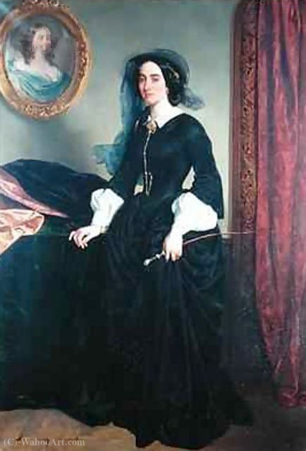 Portrait Of Marie Deveria — Eugene Francois Marie Joseph Deveria