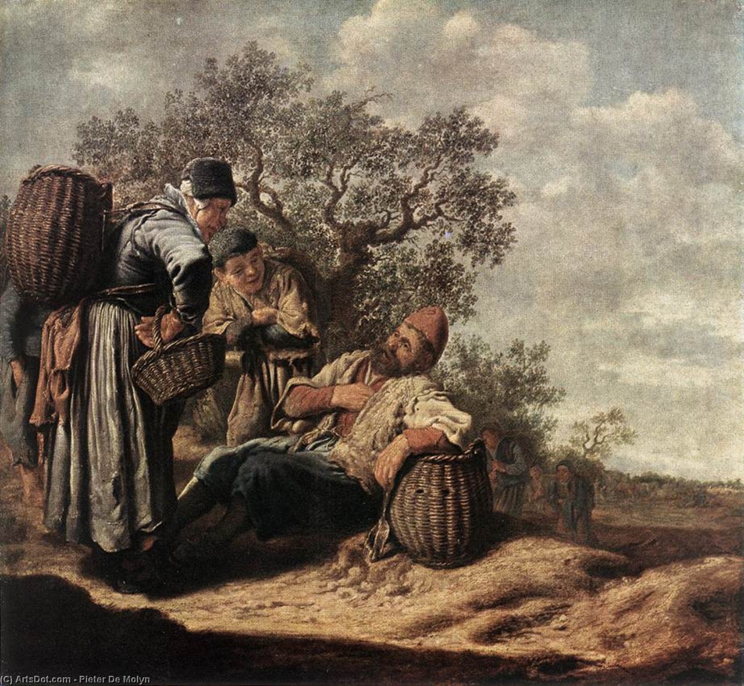 Landscape With Conversing Peasants — Pieter De Molyn