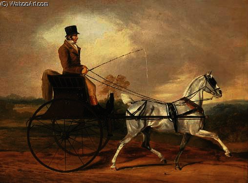 A Gentleman Riding A Horse And Gig — Edwin Cooper