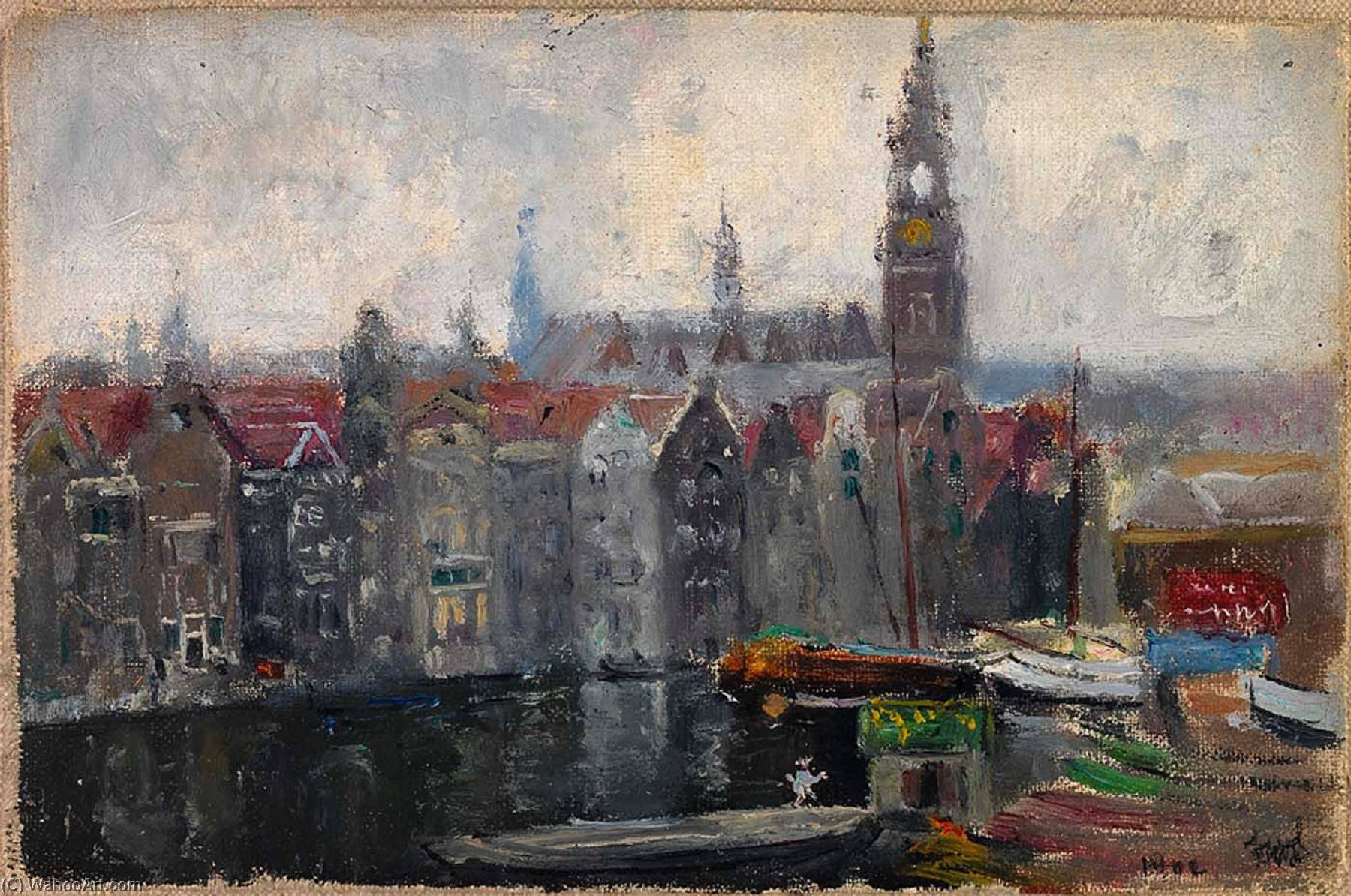 View Of The Old Kirk From The Window Of Victoria Hotel, Amsterdam — Frank Wilbert Stokes
