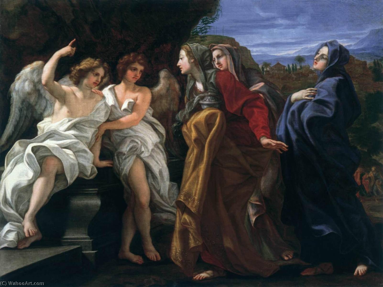 The Three Maries At The Empty Sepulchre — Detto Baciccio Giovanni Battista Gaulli