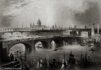 London, Southwark And Blackfriars Bridges Over — William Henry Bartlett