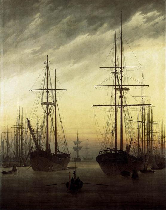 View Of A Harbour — Caspar David Friedrich