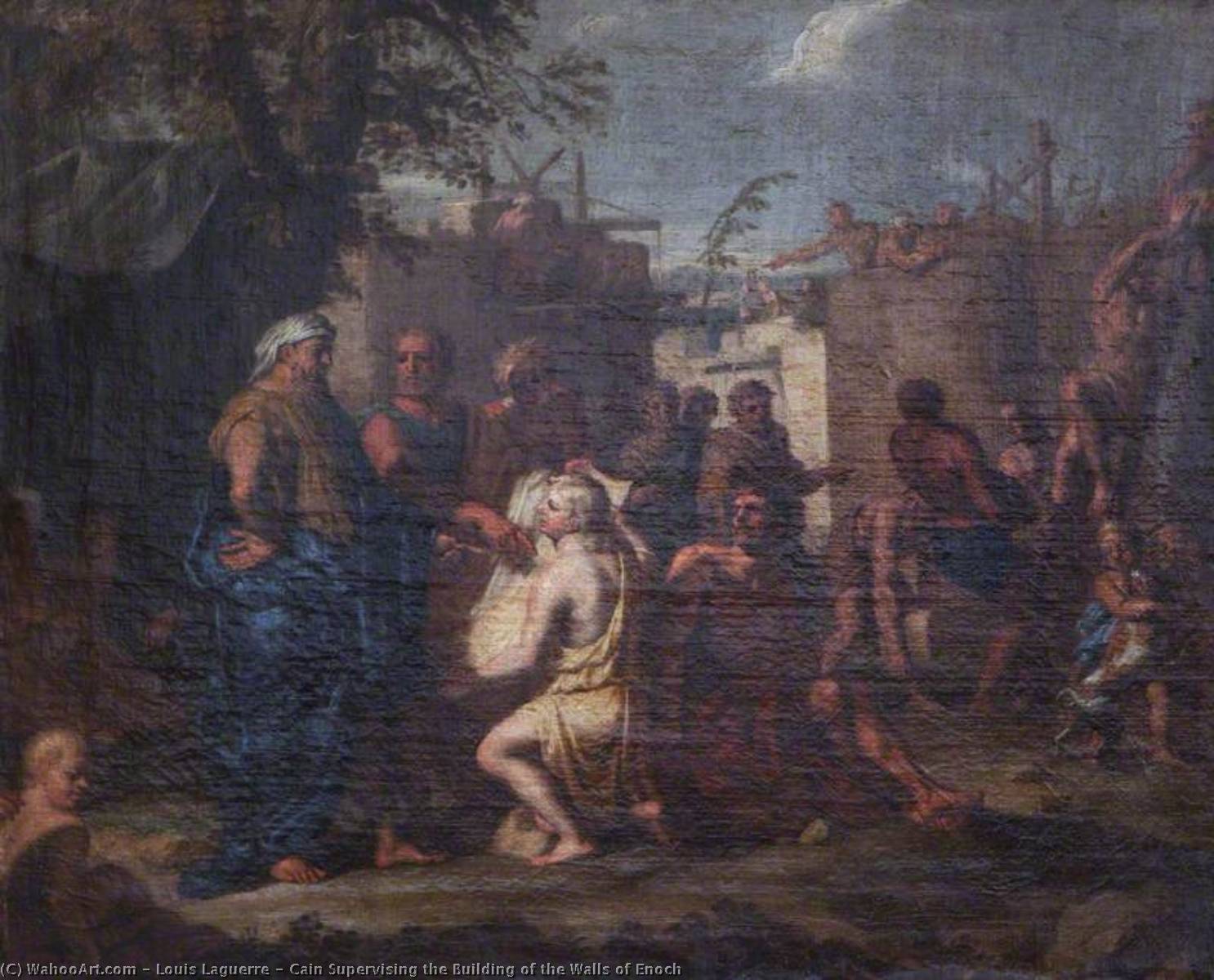 Cain Supervising The Building Of The Walls Of Enoch — Louis Laguerre