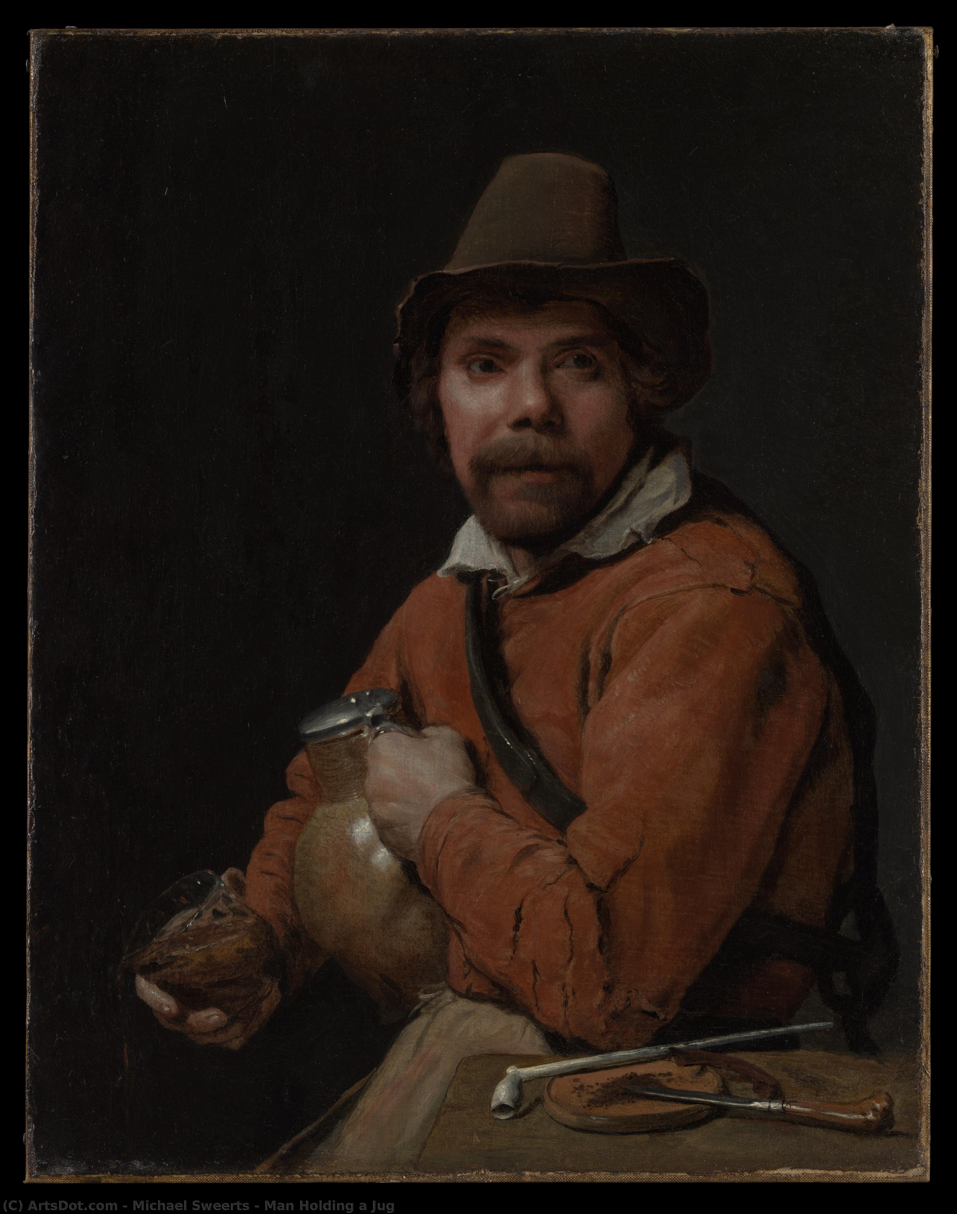 Man Holding A Jug — Michael Sweerts