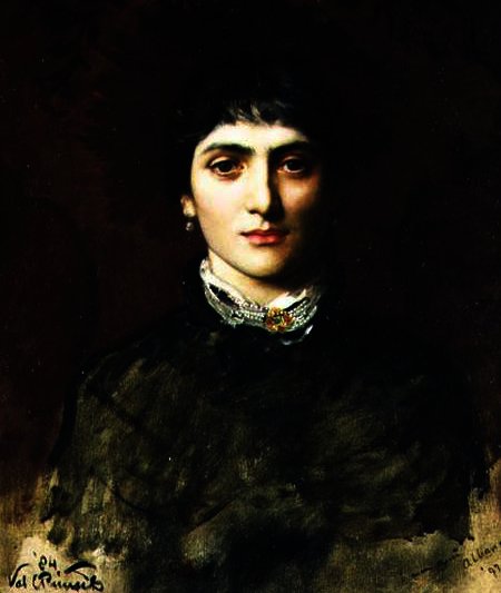 Portrait Of A Woman With Dark Hair — Valentine Cameron Prinsep