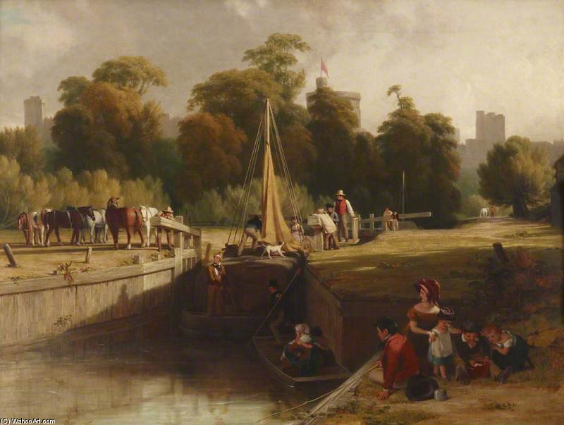 The Old Lock, Windsor — William Frederick Witherington