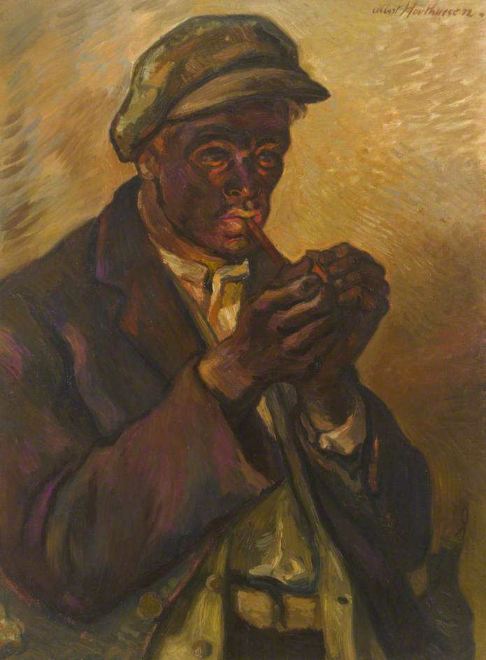 Miner Smoking A Pipe — Albert Anthony Houthuesen
