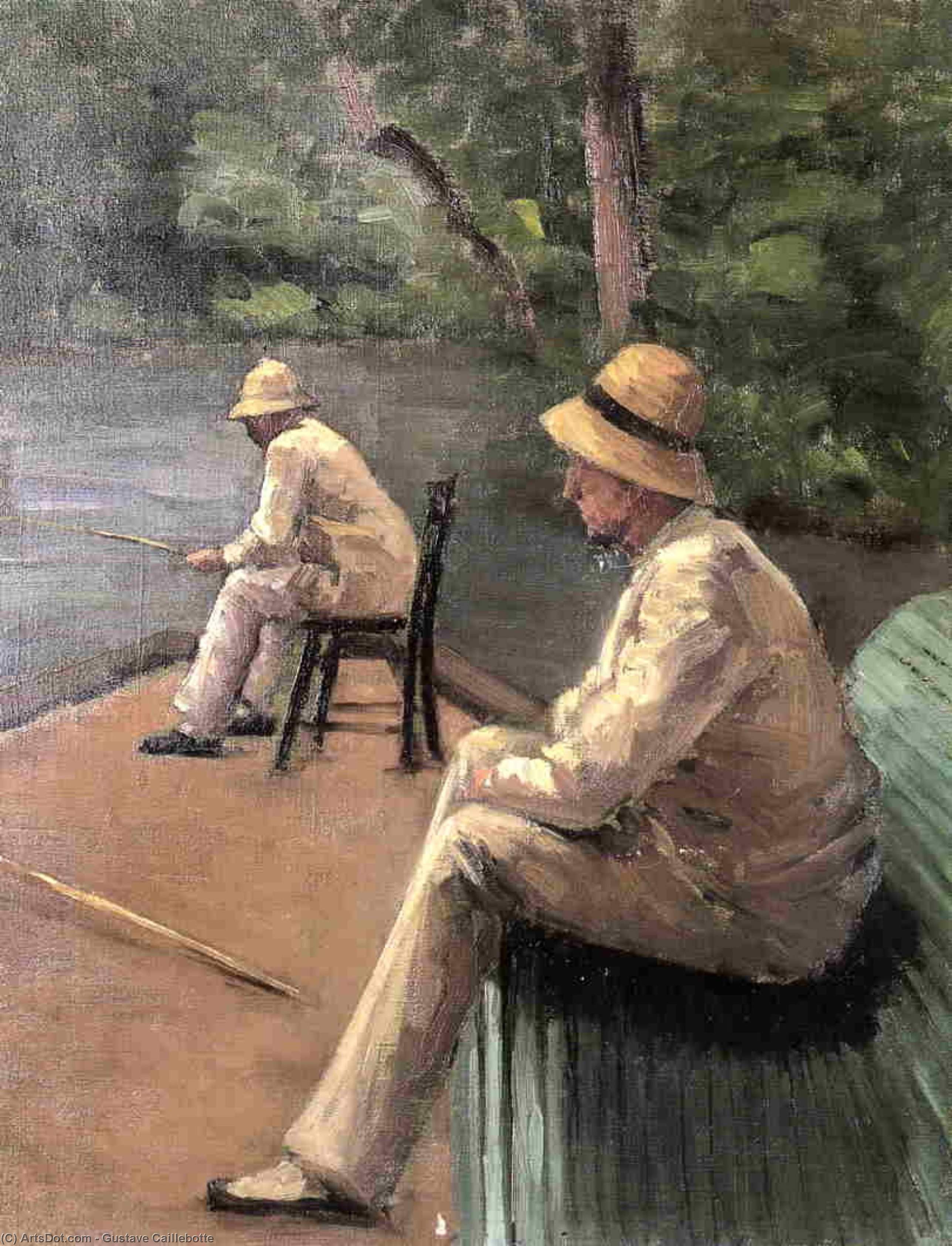 Fishermen On The Banks Of The Yerres — Gustave Caillebotte