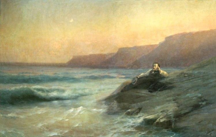 Pushkin On Coast Of Black Sea — Ivan Konstantinovich Aivazovsky