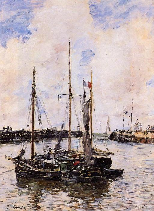 Entrance To The Port Of Trouville — Eugène Louis Boudin