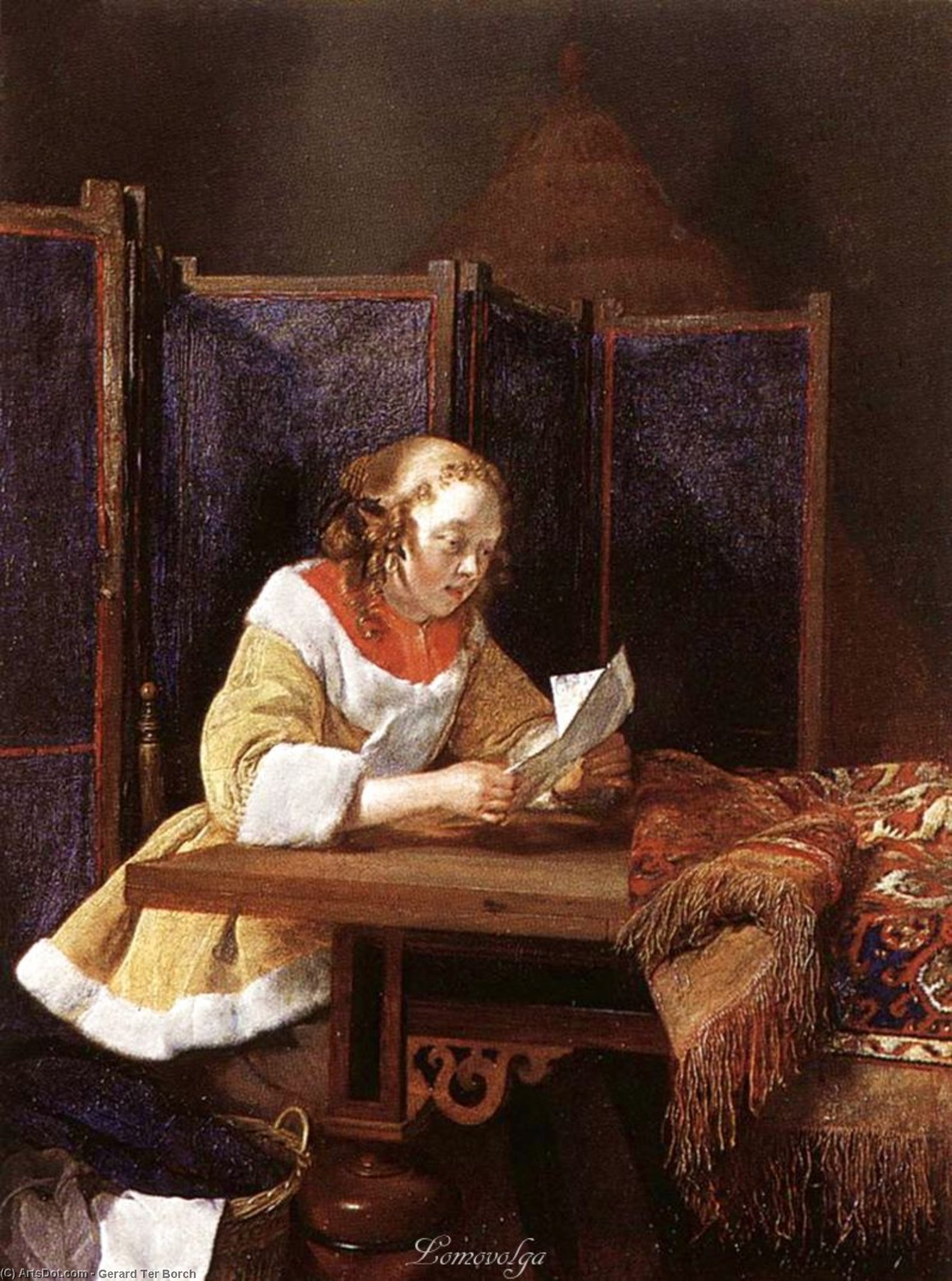 A Lady Reading A Letter — Геррит Тер Борх
