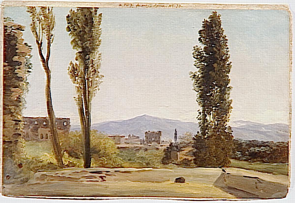 A La Villa Farnese Les Trois Peupliers Et Le Mont Latium — Pjer-anri De Valenjen