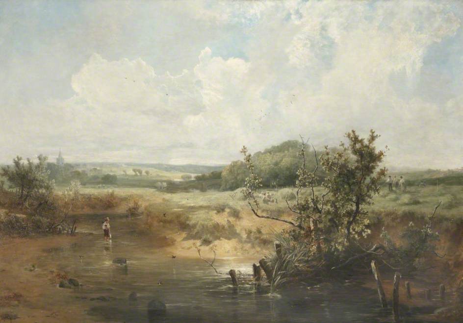 The Tivey At Newcastle Emlyn, Cardiganshire — John Wright Oakes
