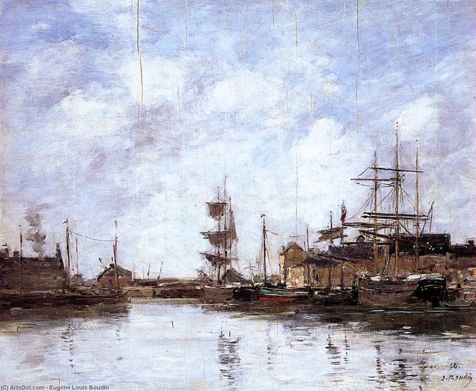 The Basin At Fecamp — Eugène Louis Boudin