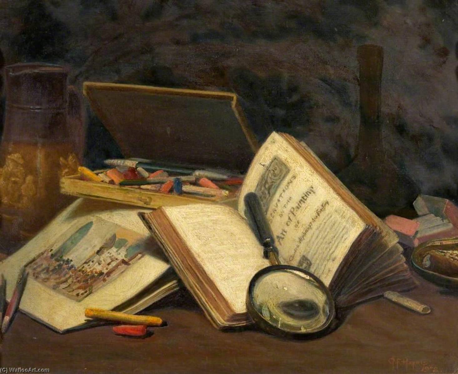 Group Of Still Life Artist's Materials — George Frederick Harris