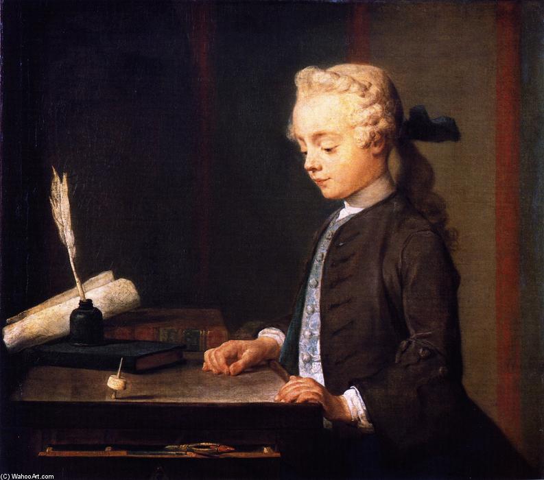 Portrait Of The Son Of M. Godefroy, Jeweller, Watching A Top Spin (also Known As Child With Top Or Portrait Of Autuste-gabriel Godefroy) — Jean-baptiste-siméon Chardin