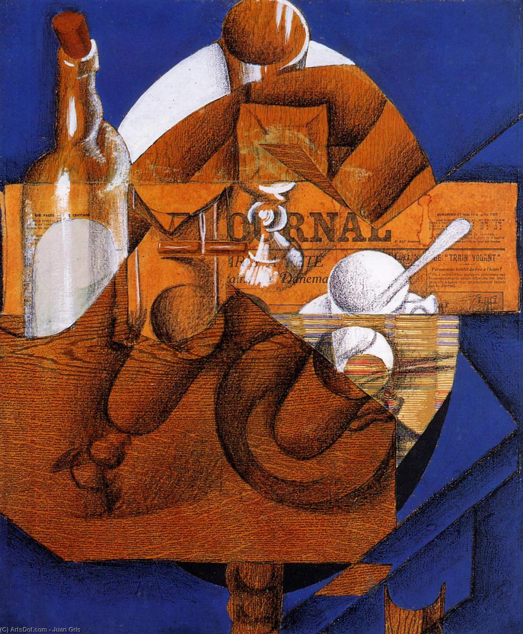 Glass, Cup And Bottle — Juan Gris