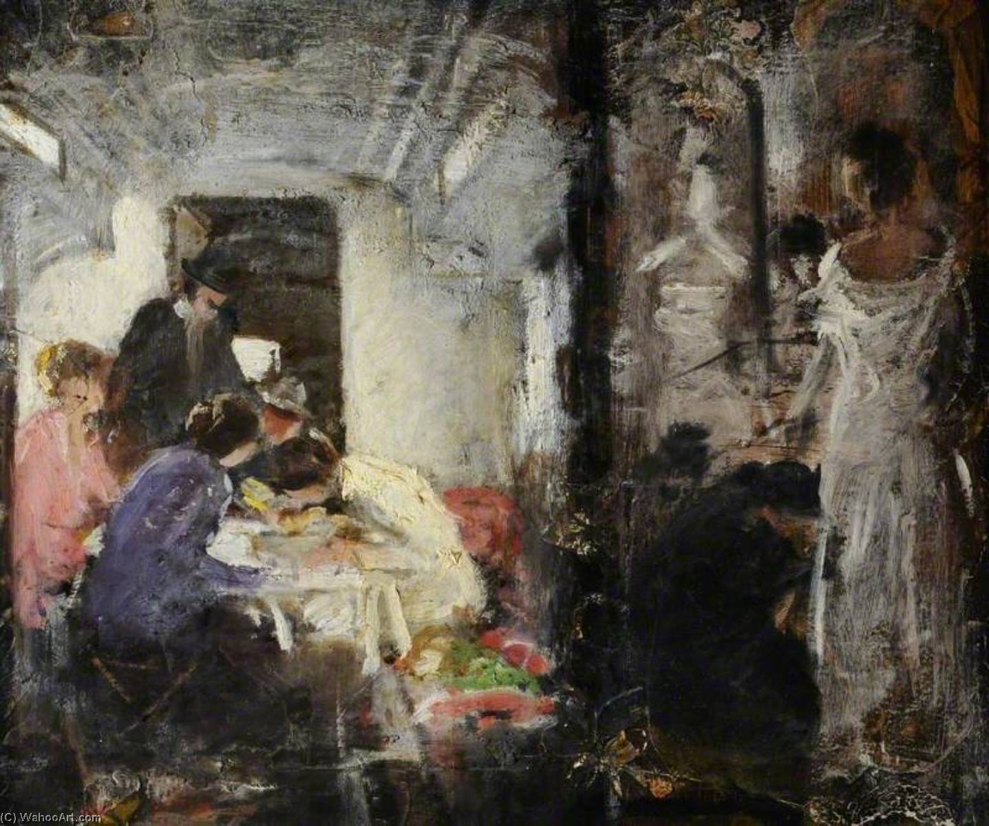 Study Of Ladies Painting (detail) — Frederick William Elwell