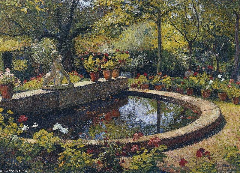 Fountain In My Garden Aka Fontaine Dans Mon Jardin — Henri Jean Guillaume Martin