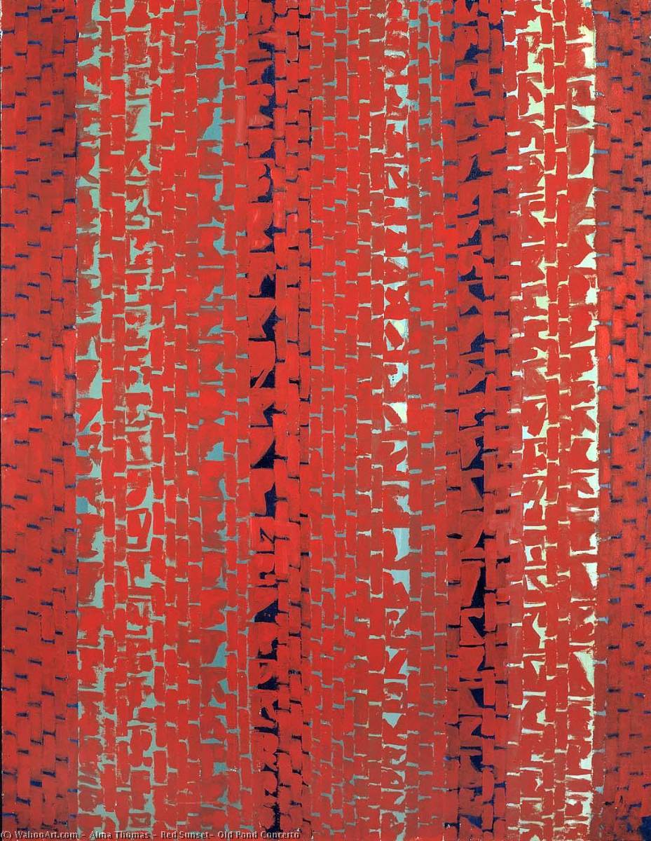 Red Sunset, Old Pond Concerto — Alma Thomas