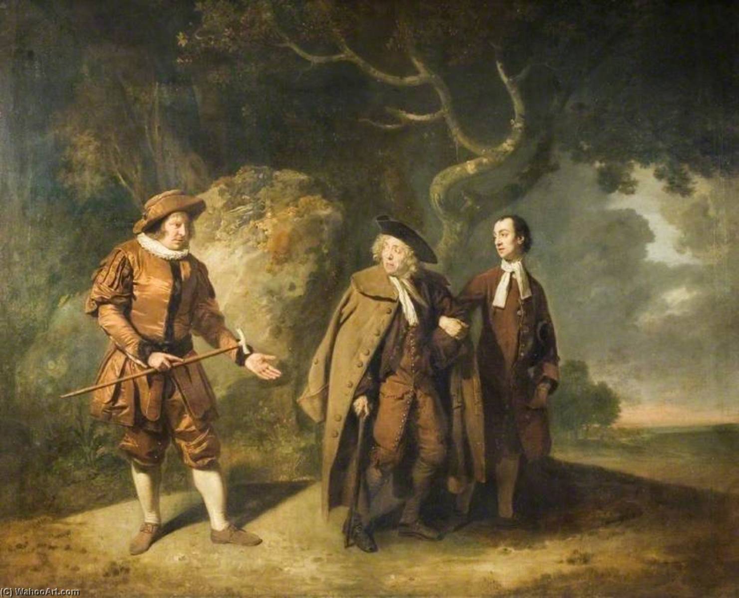 Parsons, Bransby And Watkyns In A Scene From Lethe — Johann Zoffany