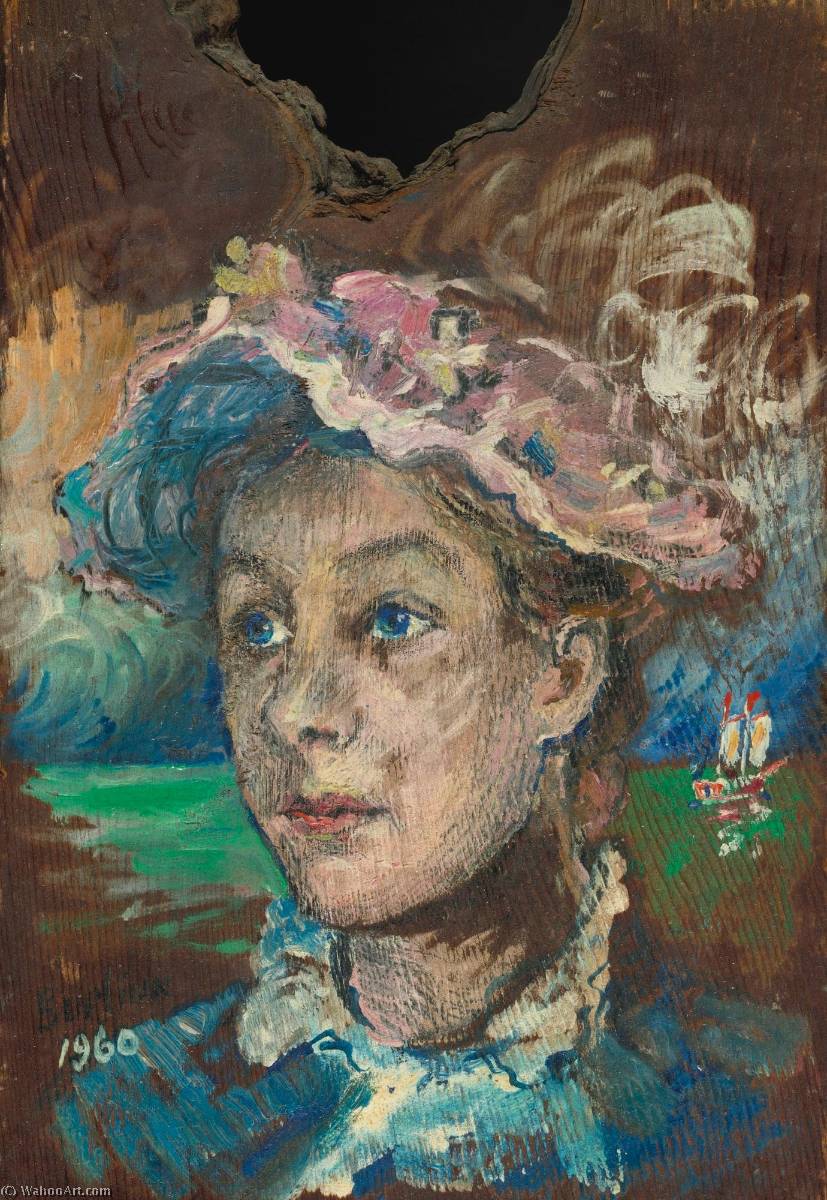 Portrait Of A Young Girl, By The Shore And Geneve Three Works — David Davidovich Burliuk