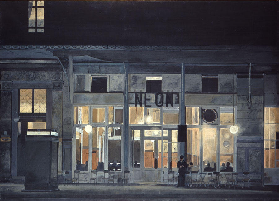 Cafe ''neon'' At Night — Yiannis Tsaroychis