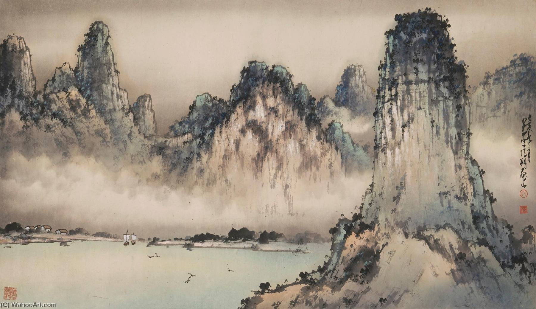 Sceneries Of Yangshuo — Zhao Shao'ang