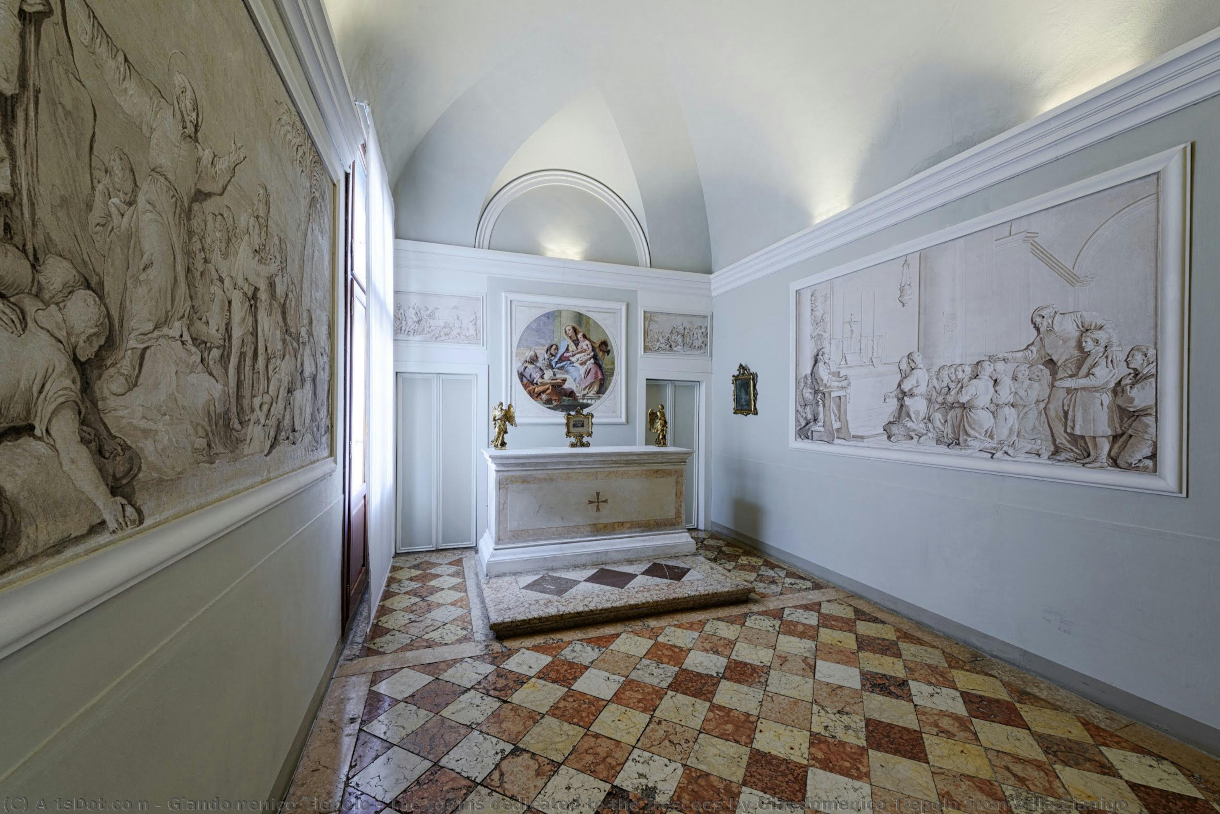 The Rooms Dedicated To The Frescoes By Giandomenico Tiepolo From Villa Zianigo — Giandomenico Tiepolo